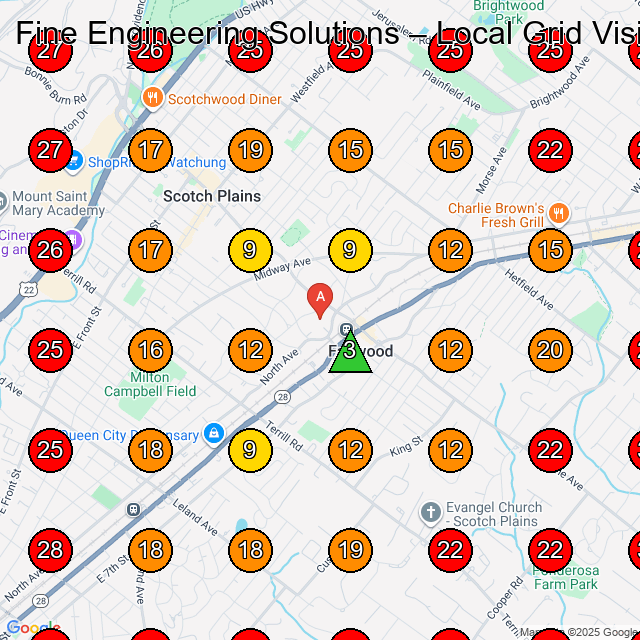 Fine Engineering Solutions GeoGrid visibility map for Appliance Repair Service in None